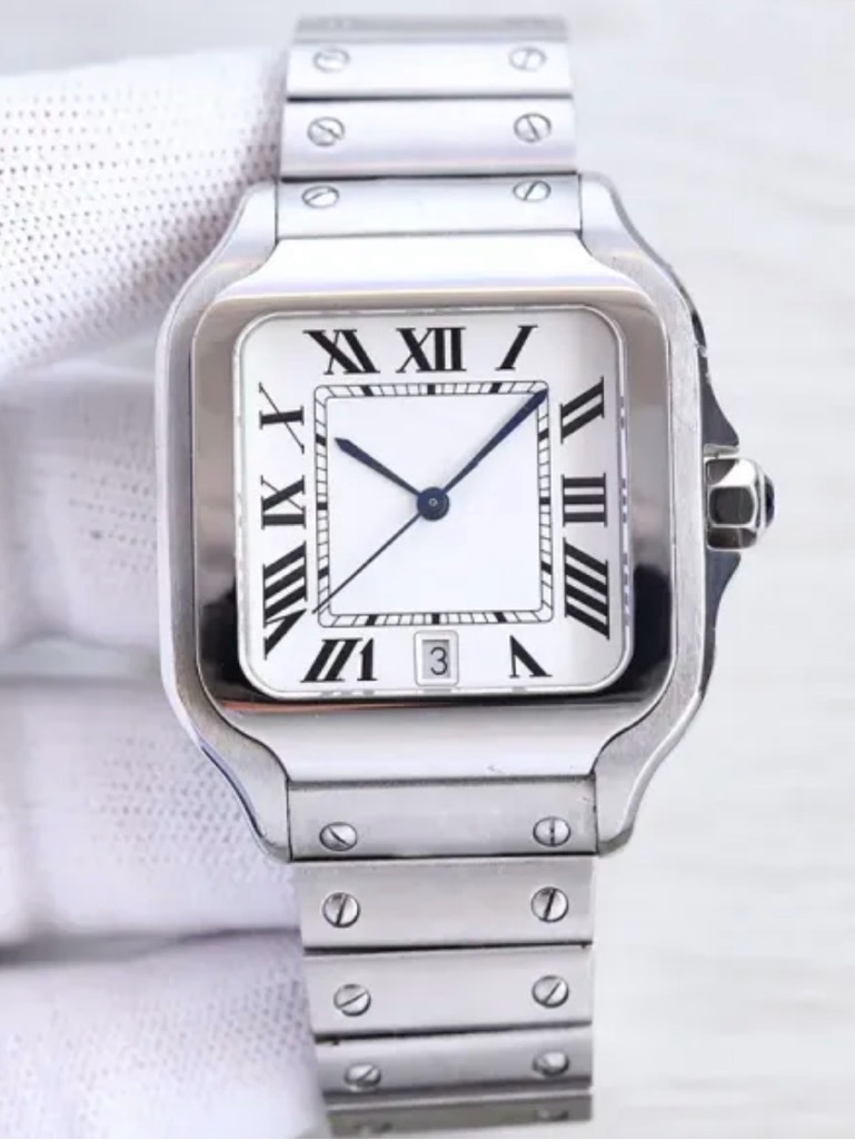Luxury 39mm Mens Stainless Steel Watch Automatic Mechanical